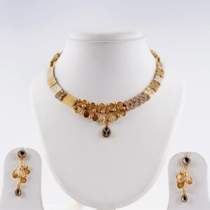 22C Gold Kundan Ethnic Necklace Set