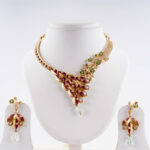 22C Gold Kundan Unique Necklace Set